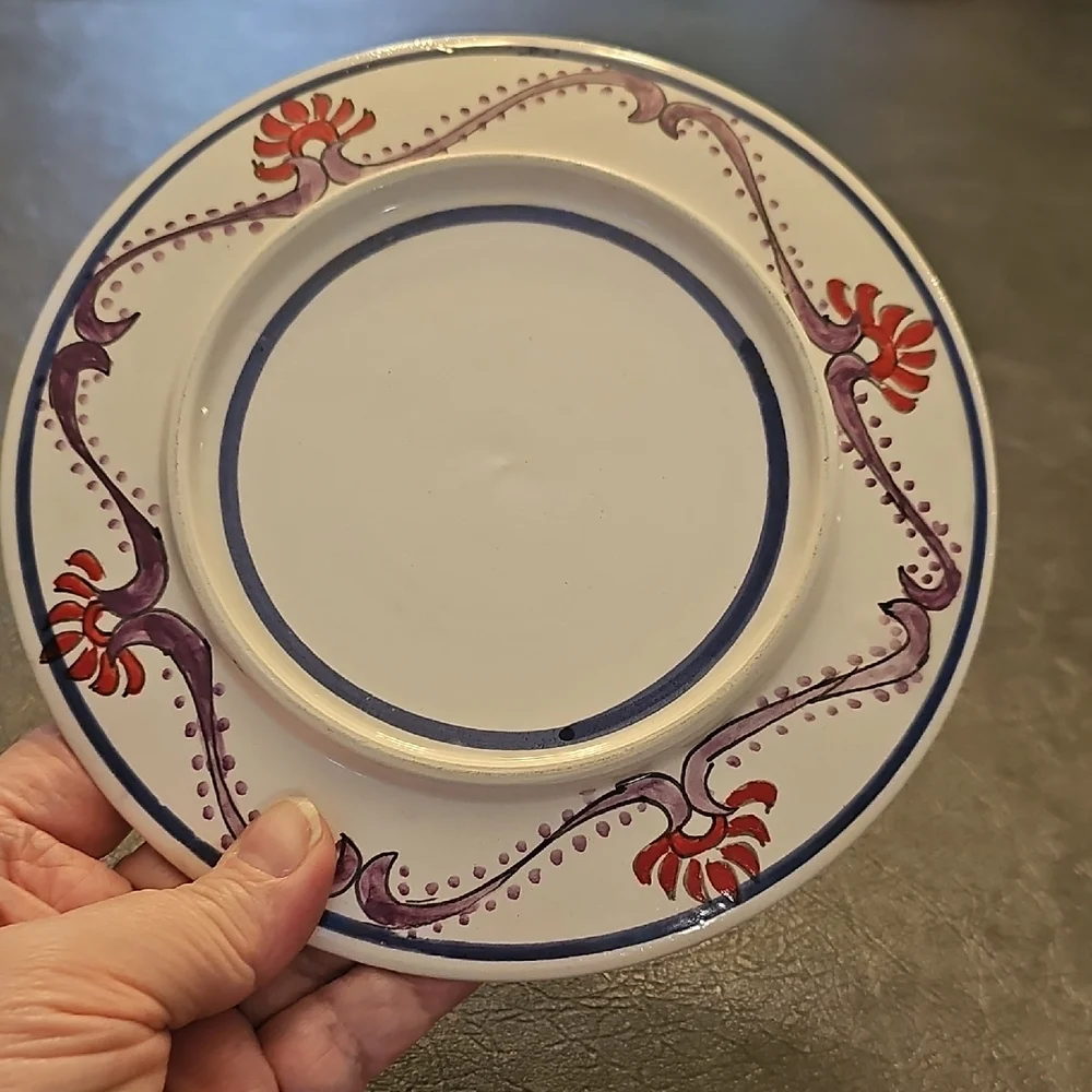Hand Crafted Hand Painted Mexican Ceramic Cup and Saucer.